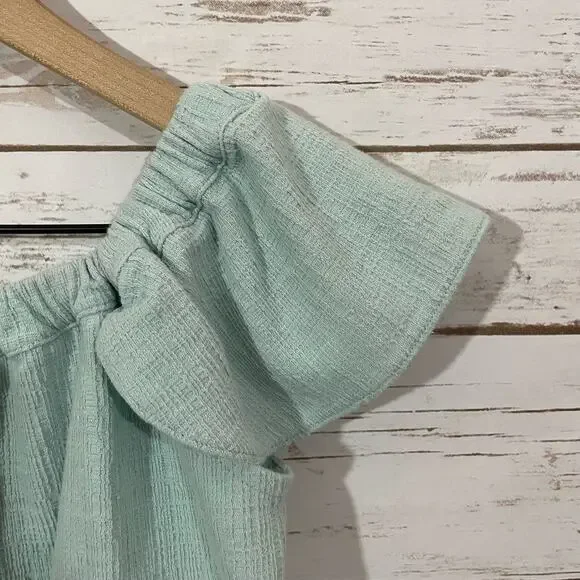 Madewell Texture & Thread Off-the-Shoulder Top - Faraway Sky - XS - Picture 8 of 12